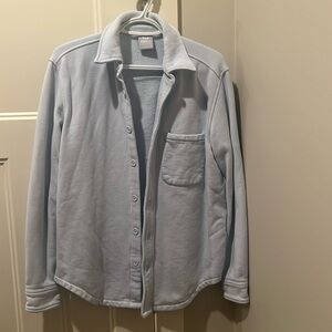 TNA Cozy AF fleece shirt.